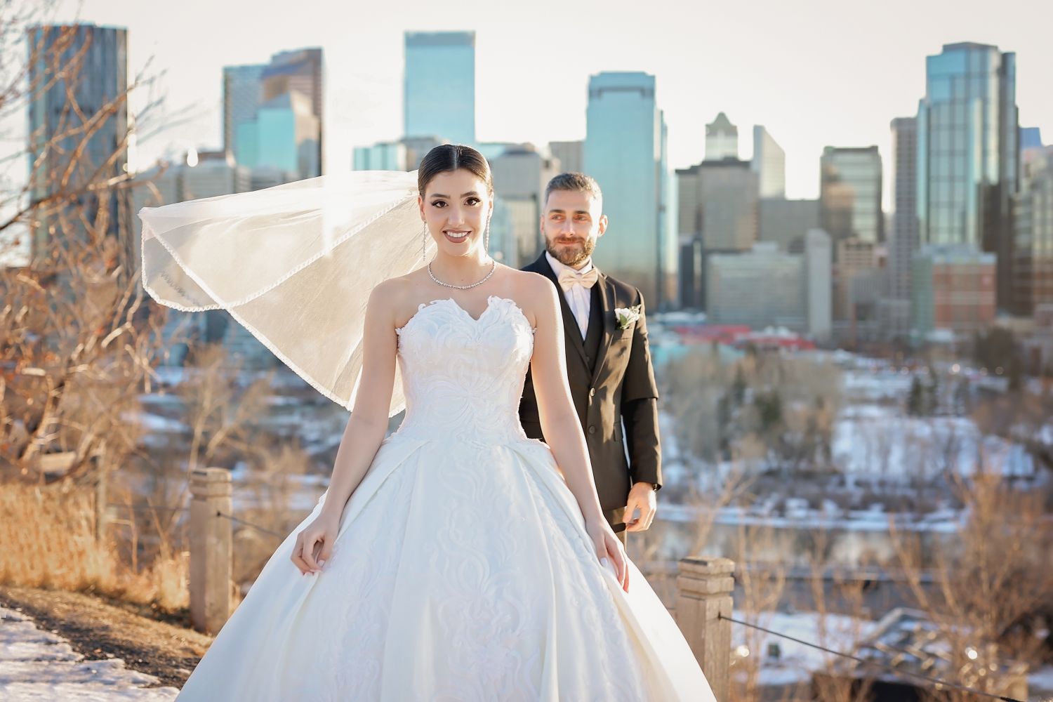 Sunset Skyline Calgary Wedding Wedding Photo 10
