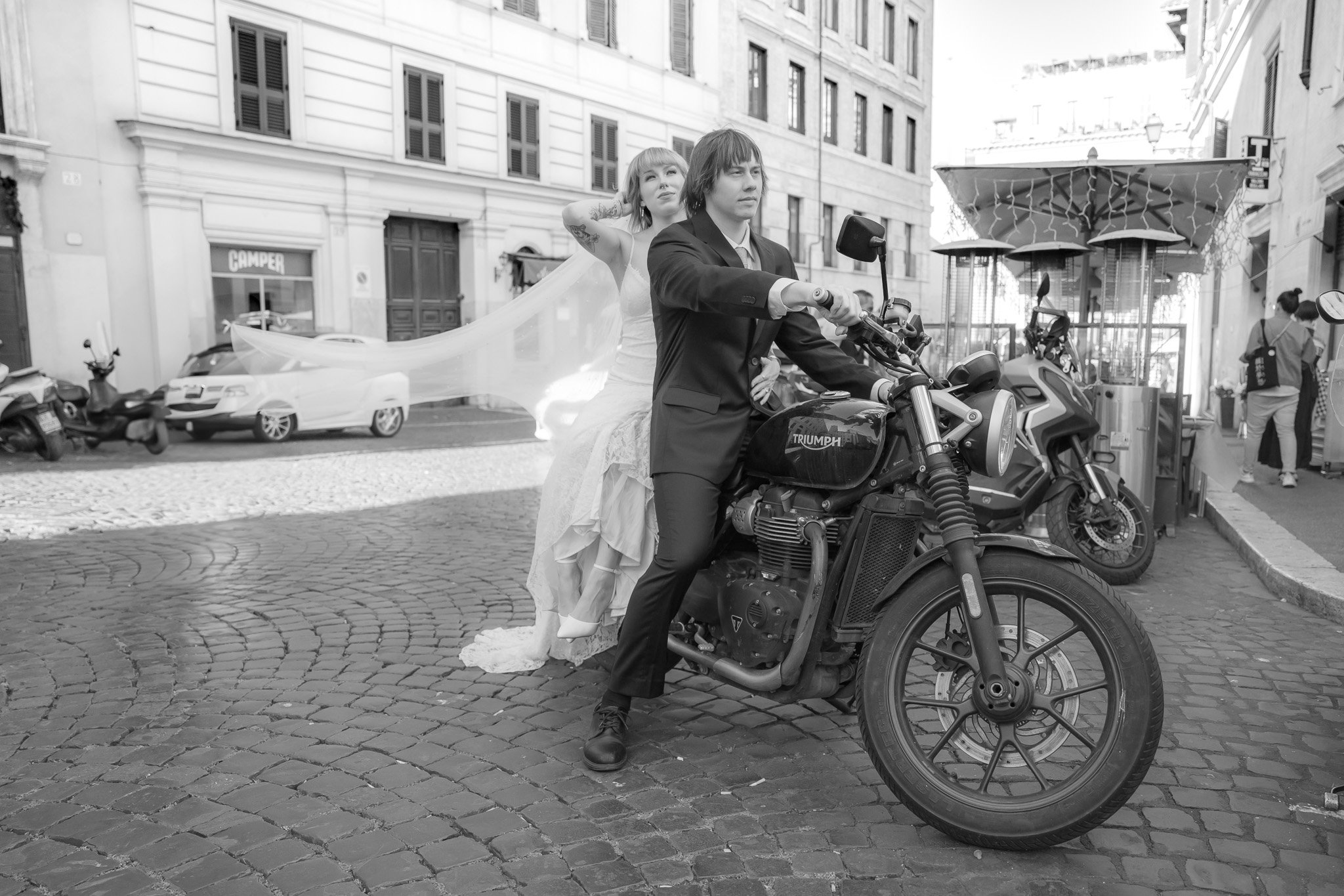 Natalie and Tristin: A Cinematic Roman Elopement Wedding Photo 6