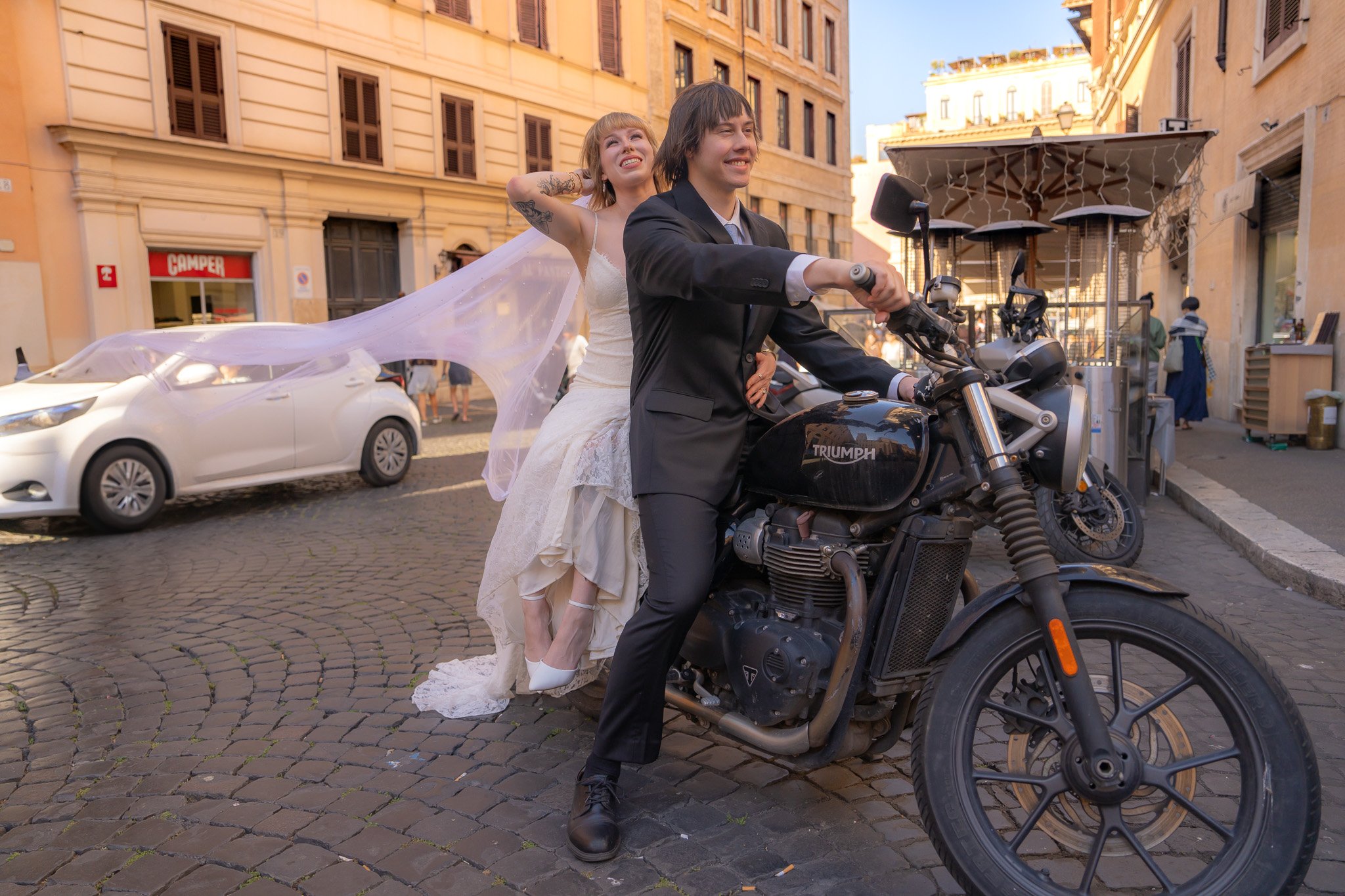 Natalie and Tristin: A Cinematic Roman Elopement Wedding Photo 5