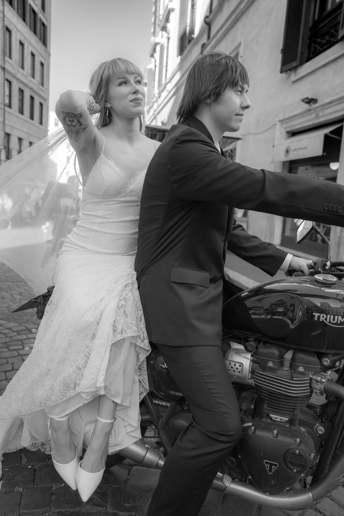 Natalie and Tristin: A Cinematic Roman Elopement Wedding Photo 7