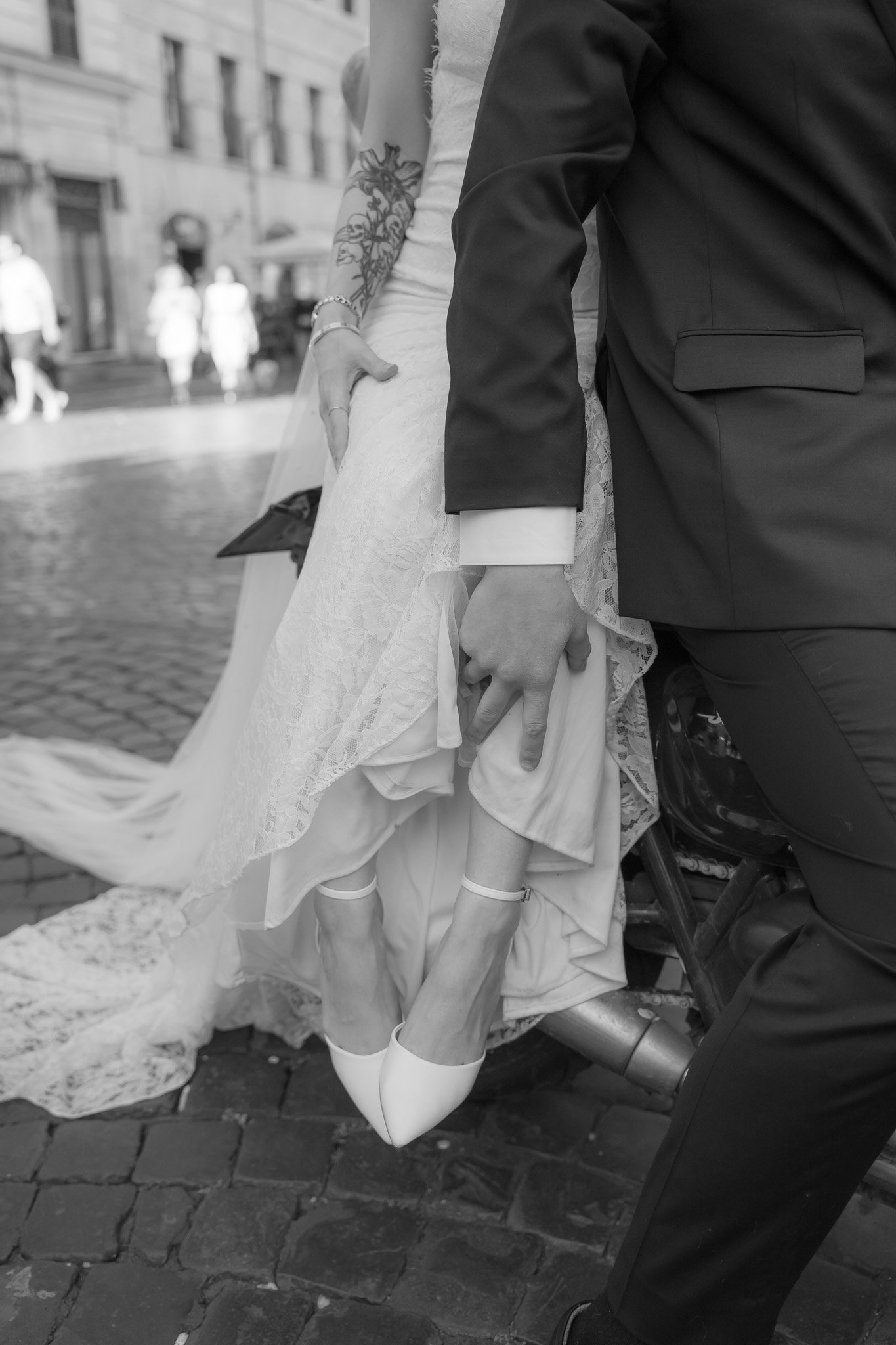 Natalie and Tristin: A Cinematic Roman Elopement Wedding Photo 9