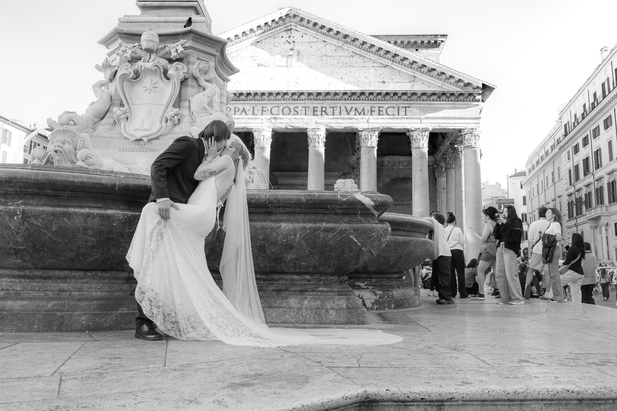 Natalie and Tristin: A Cinematic Roman Elopement Wedding Photo 12