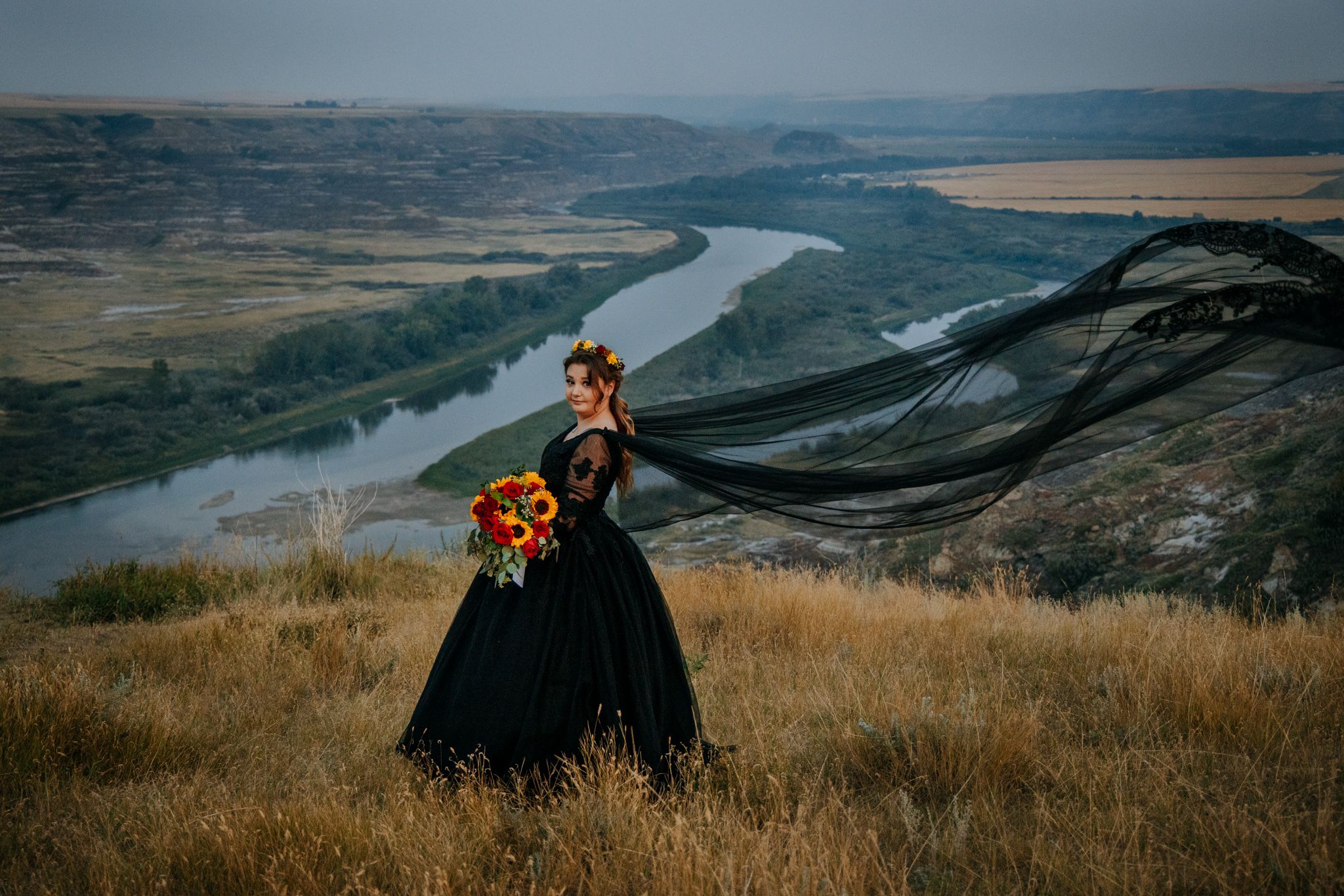 Golden Hour Magic in the Alberta Wild Wedding Photo 7