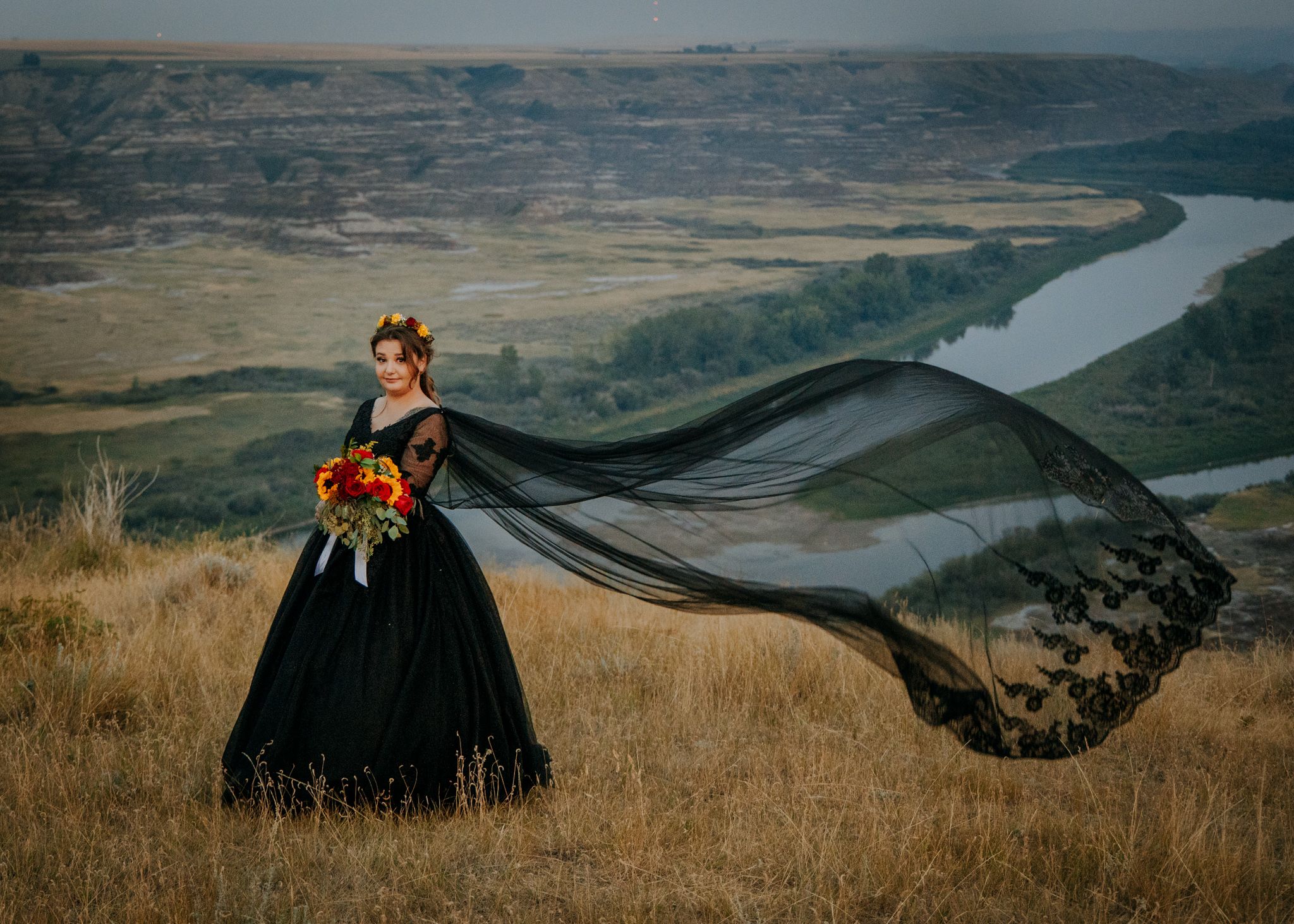 Golden Hour Magic in the Alberta Wild Wedding Photo 8